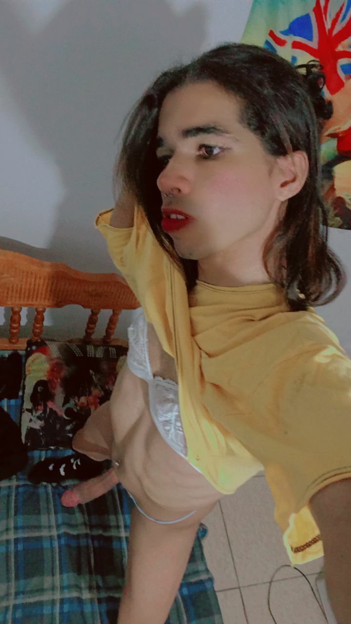 Vagabunda mulher trans safada ficando pelada Tgirl — 11