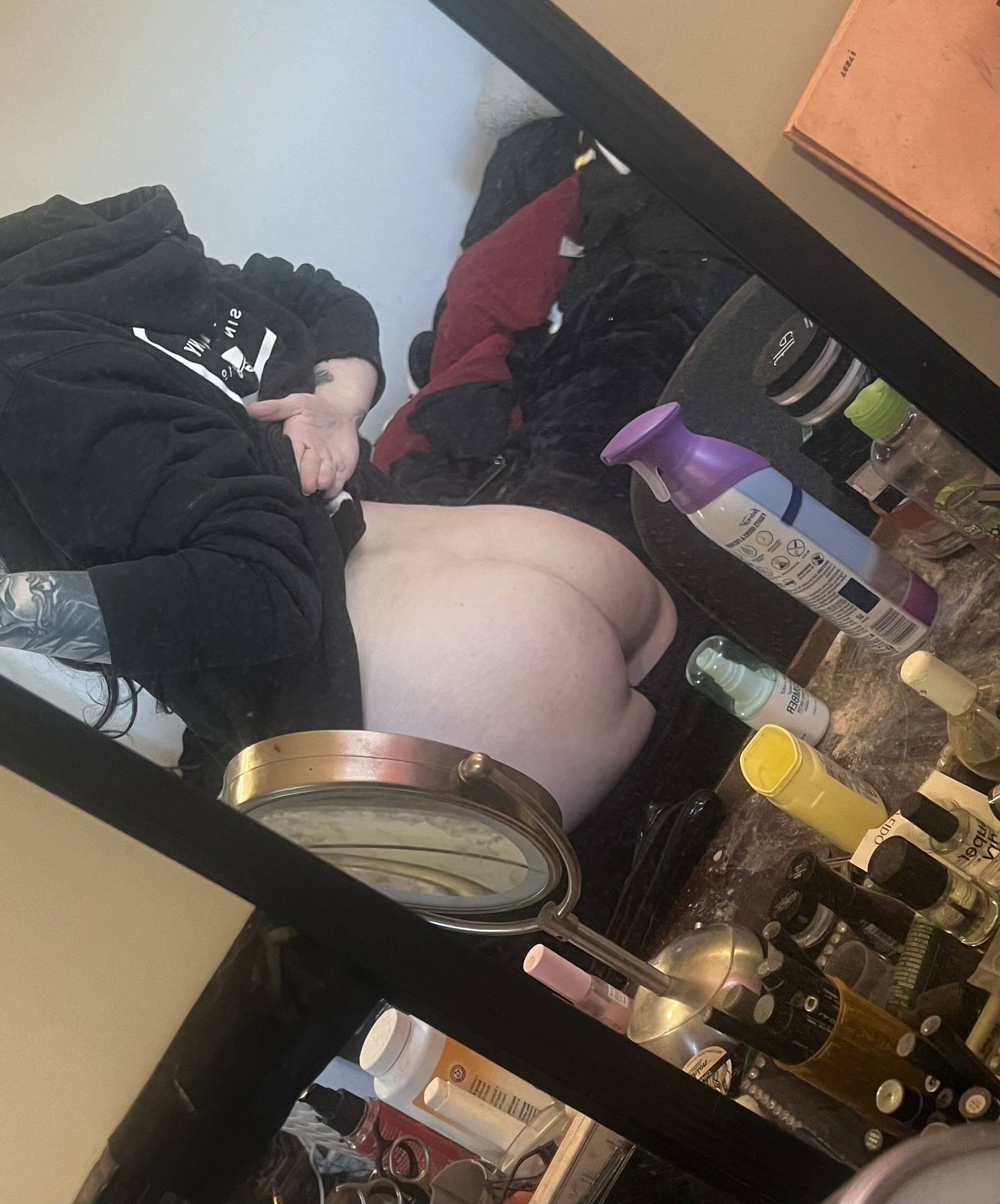 Slutty tattooed emo girl stripping — 26