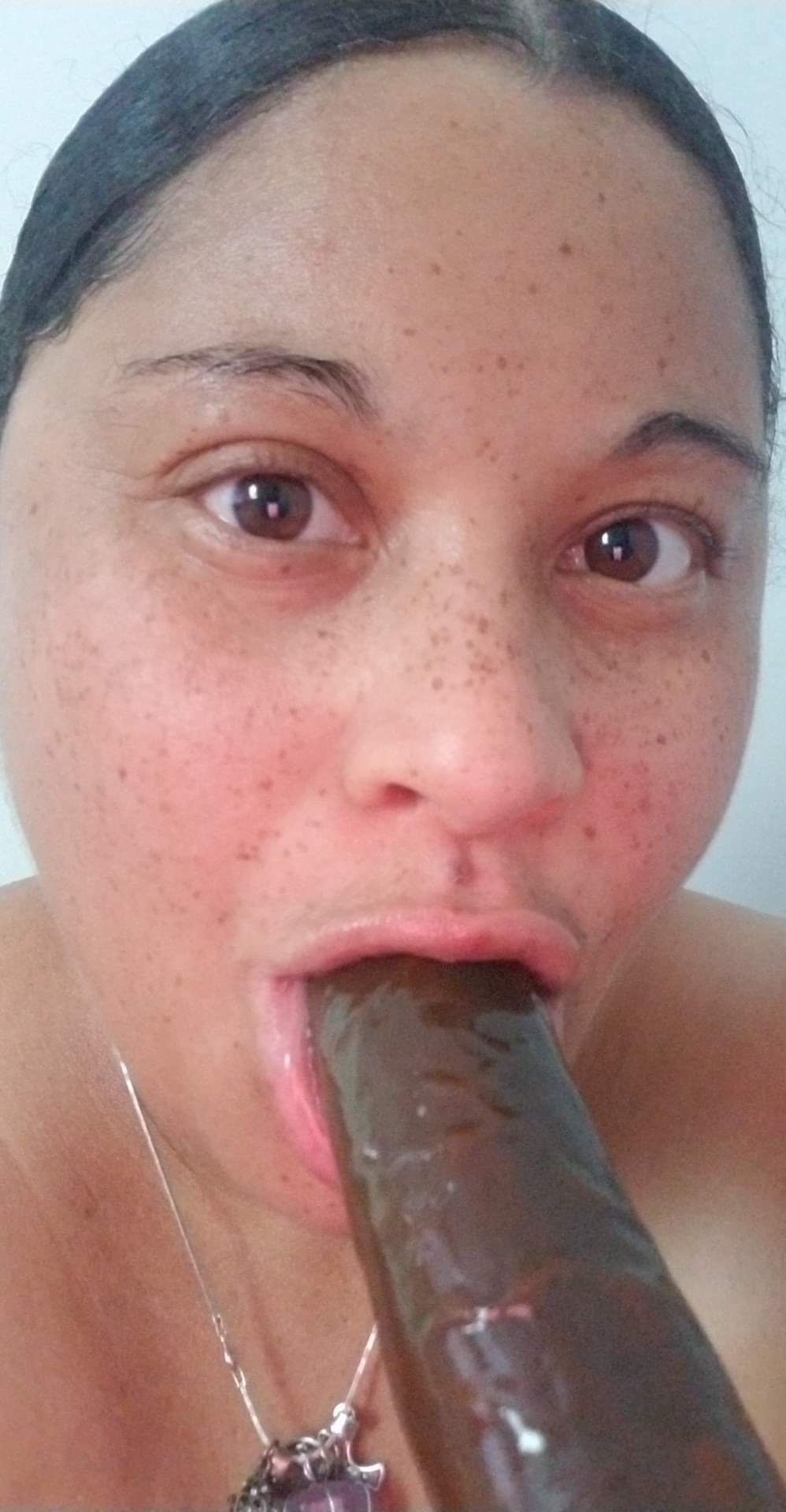 Cum all over my freckles and my tongue daddy! — 56