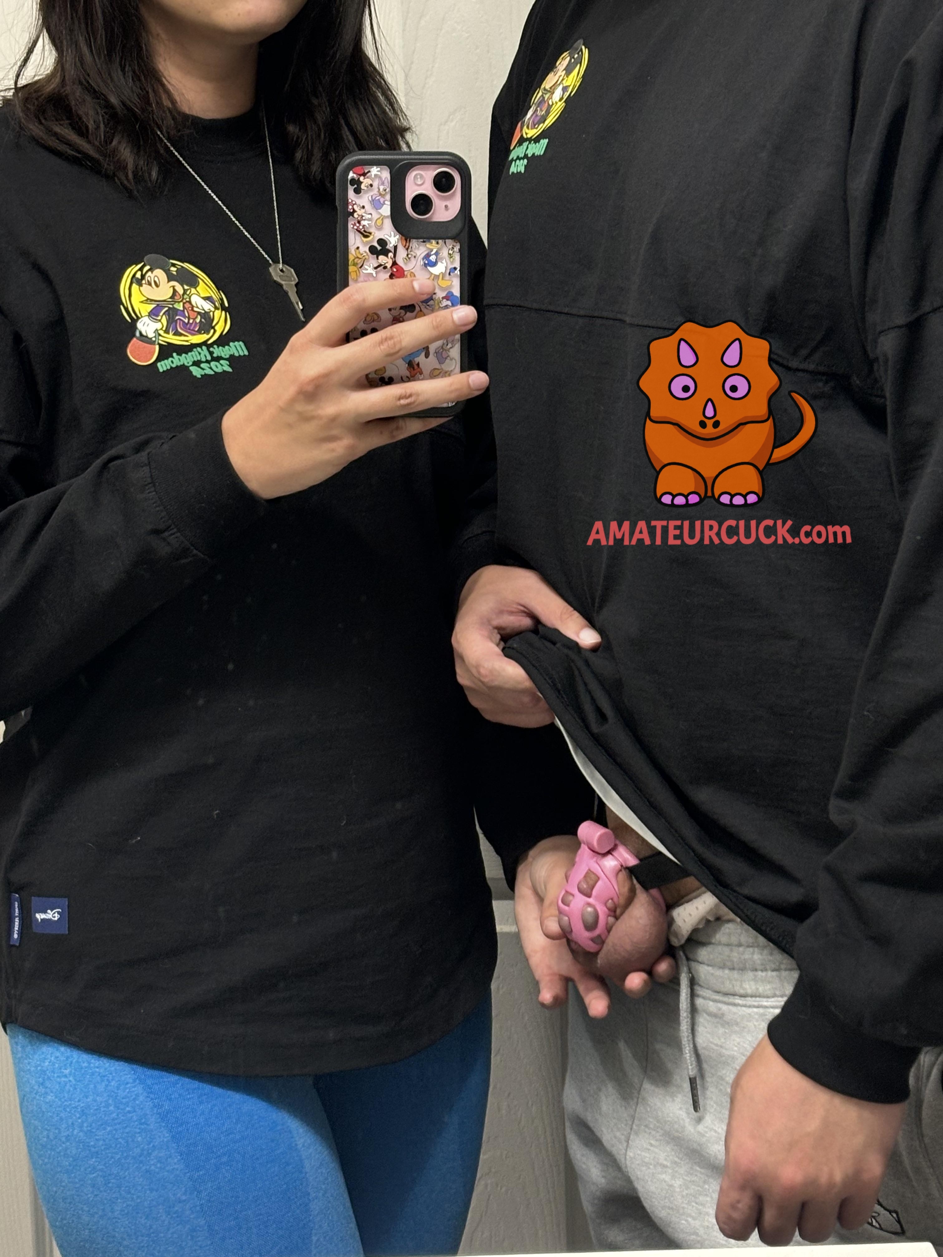 Cuckold loves watching and be locked in chastity — 15