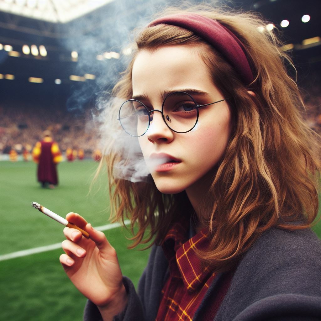 Emma Watson - Hermione - Smoking Fetish AI Art — 26