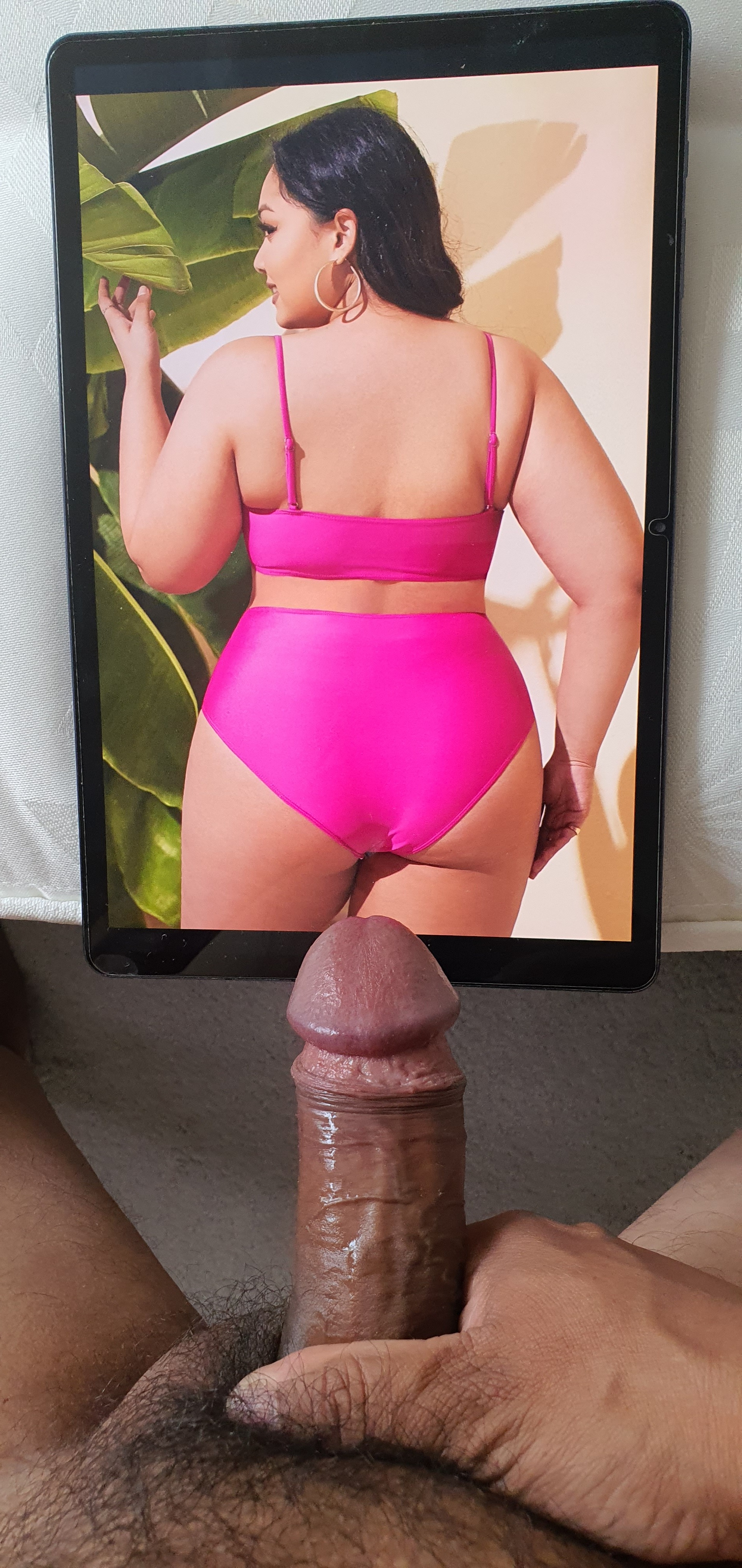 Cock tribute to curvy plus size lingerie model by — 13