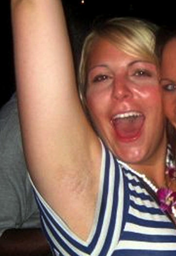 British UK girls showing sexy shaven armpits — 9